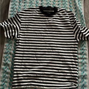 Jack & Jones Black and White Striped Tee